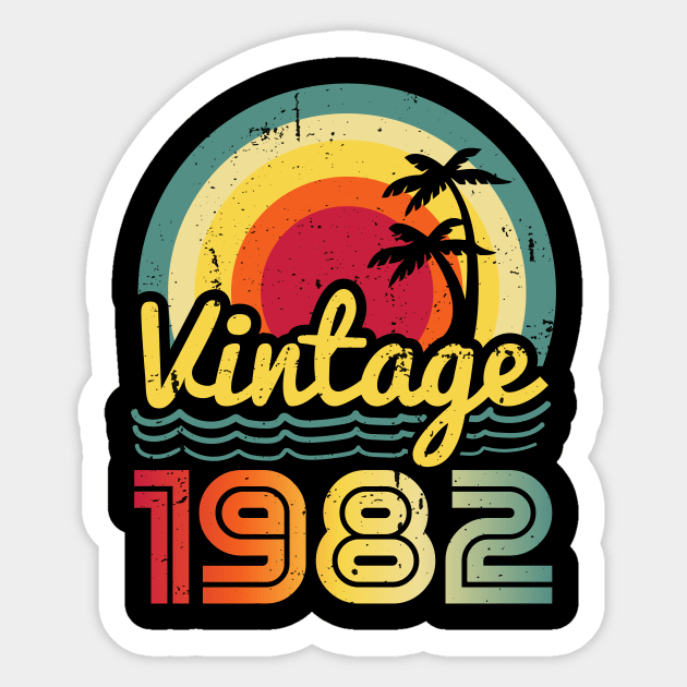 Vintage 1982 Made in 1982 41th birthday 41 years old Gift Sticker by Winter Magical Forest